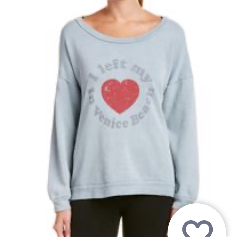 Loving Venice Sweatshirt grey and baby blue